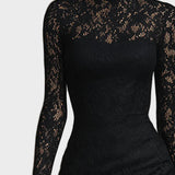 Jasna - Black Lace Maxi Dress
