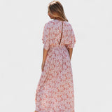 Vilma - Rose Boho Dress with Slit