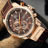 Luxury Watch with Leather Strap