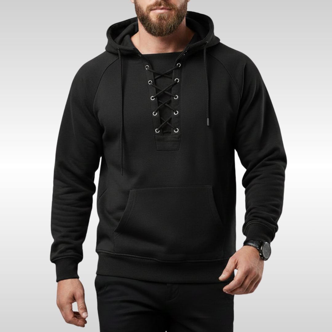 HARRICK HOODED JACKET WITH LACING | ROBUST WARMTH AND STYLE