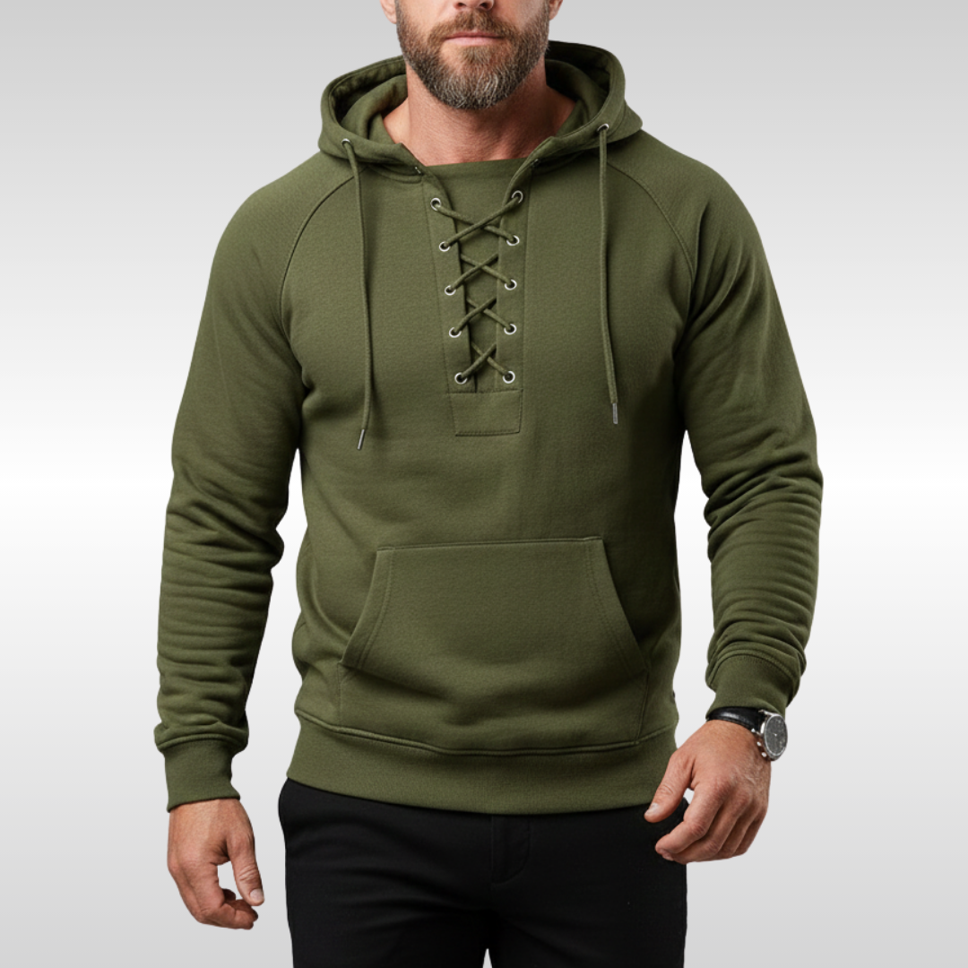 HARRICK HOODED JACKET WITH LACING | ROBUST WARMTH AND STYLE