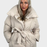 Maja - Short Puffer Jacket with Belt