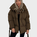 Maja - Short Puffer Jacket with Belt