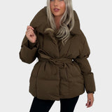Maja - Short Puffer Jacket with Belt