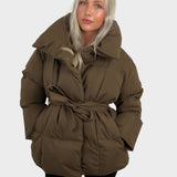 Maja - Short Puffer Jacket with Belt