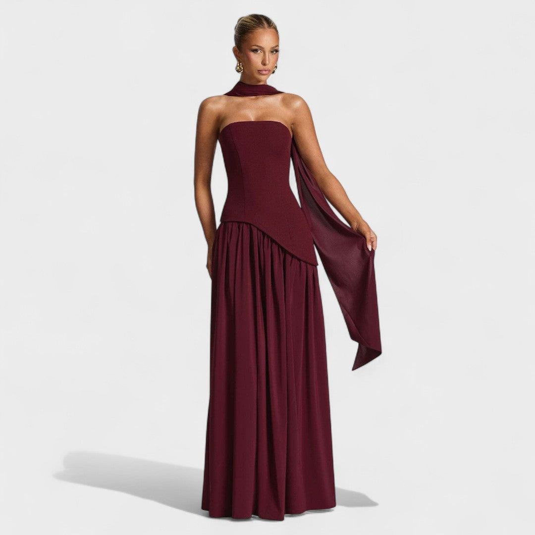 Hana - Elegant Long Dress with Sophisticated Cut