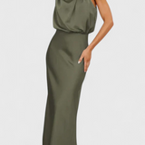 Rina - Elegant Dress with Draped Collar