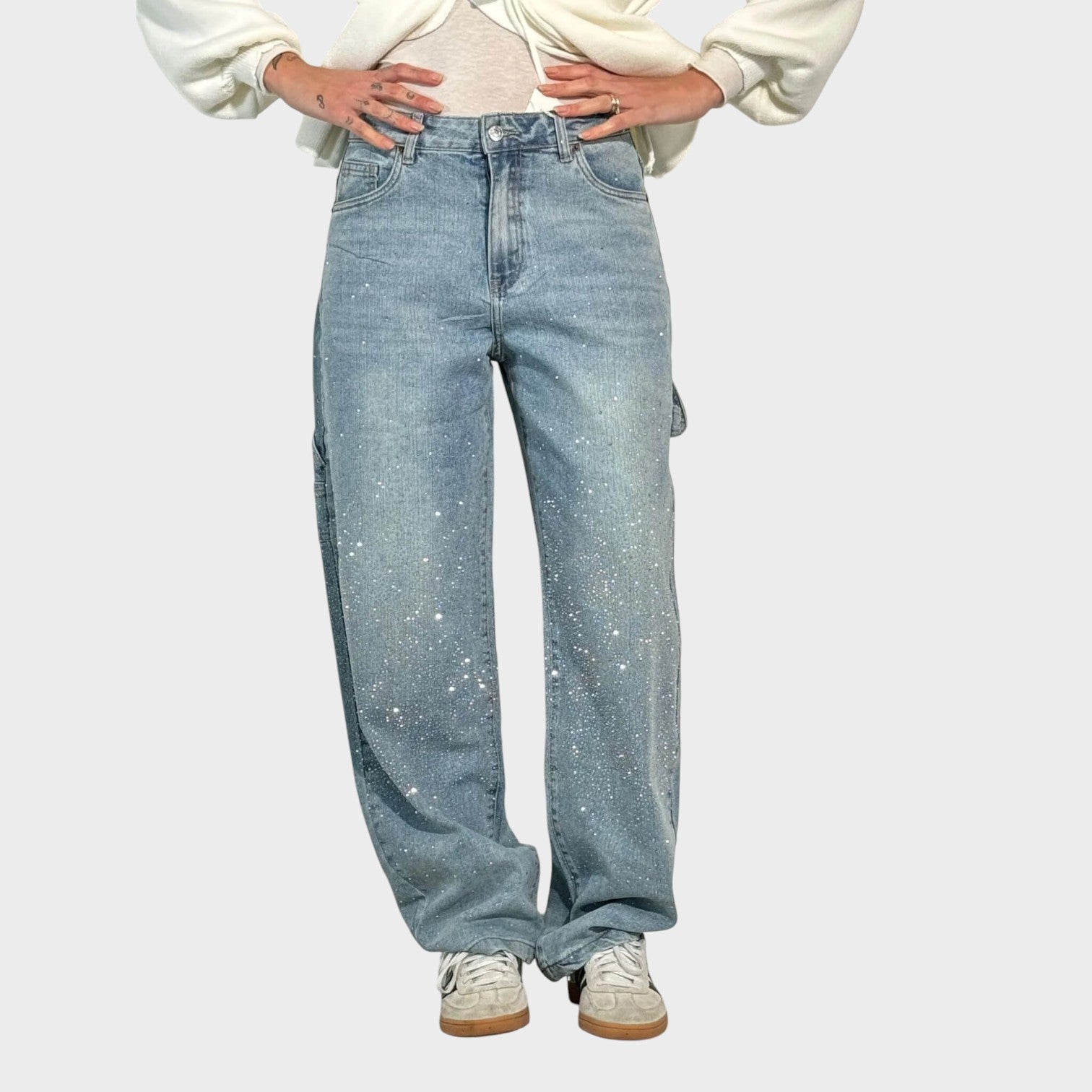 Valerie – wide jeans with a gentle shine
