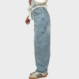 Valerie – wide jeans with a gentle shine