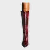 Mirjana – elegant shoes with crocodile pattern and stylized heel