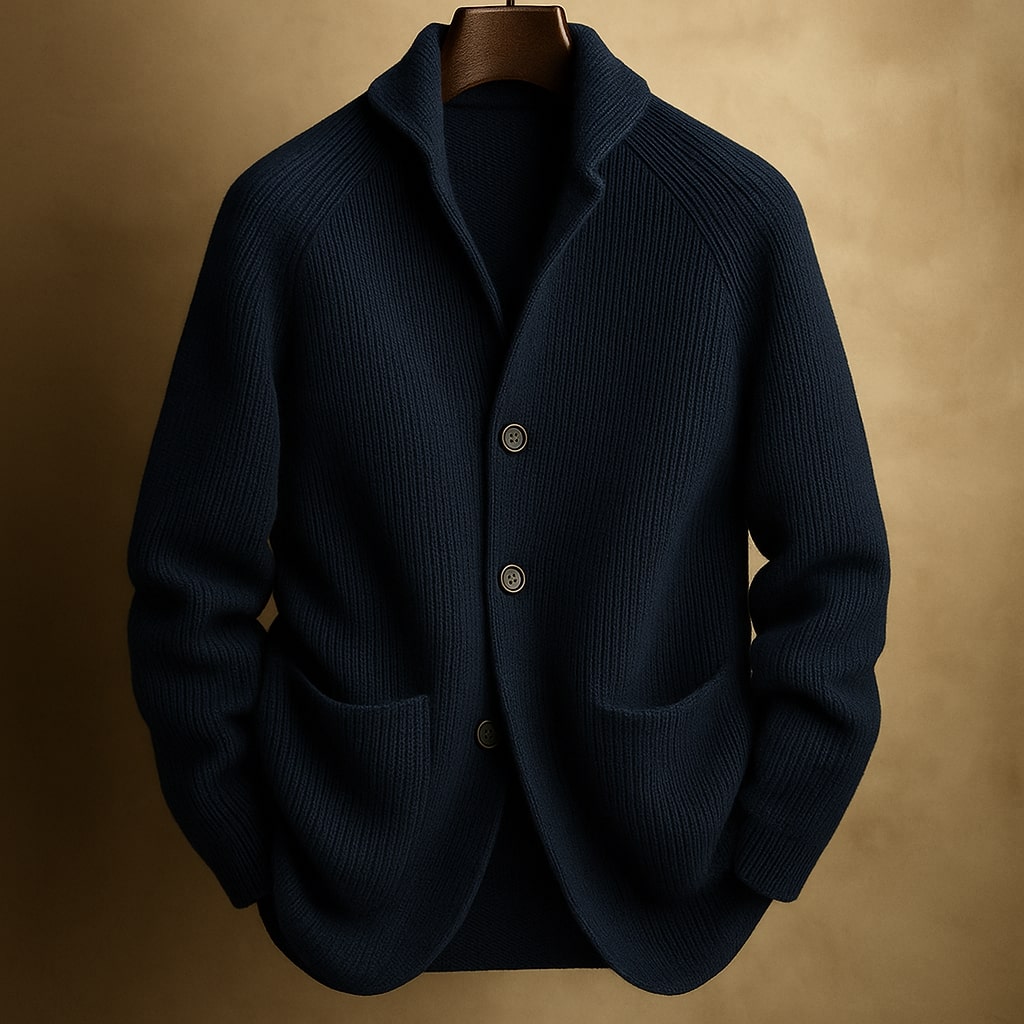SILVARO - Textured Knitted Cardigan