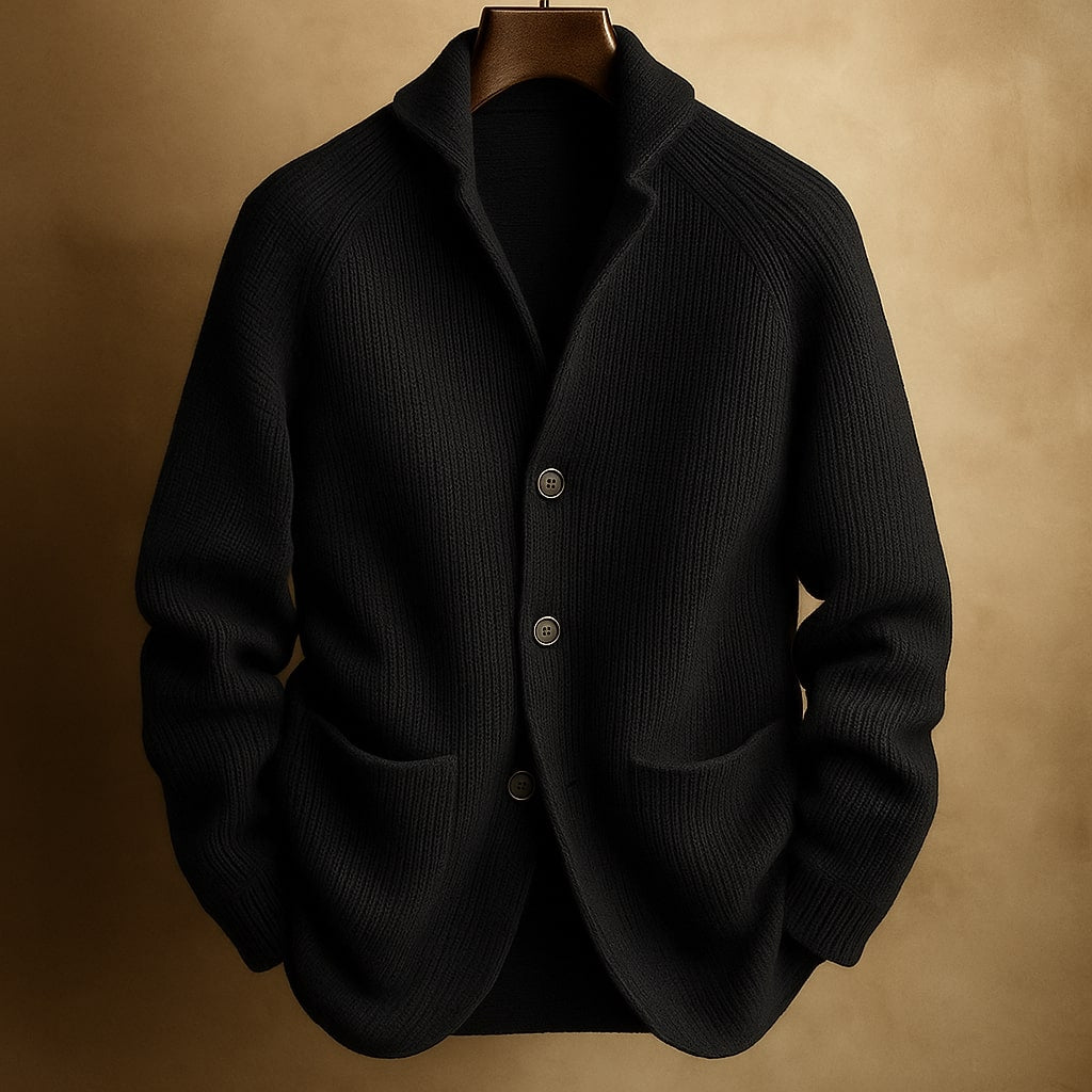 SILVARO - Textured Knitted Cardigan