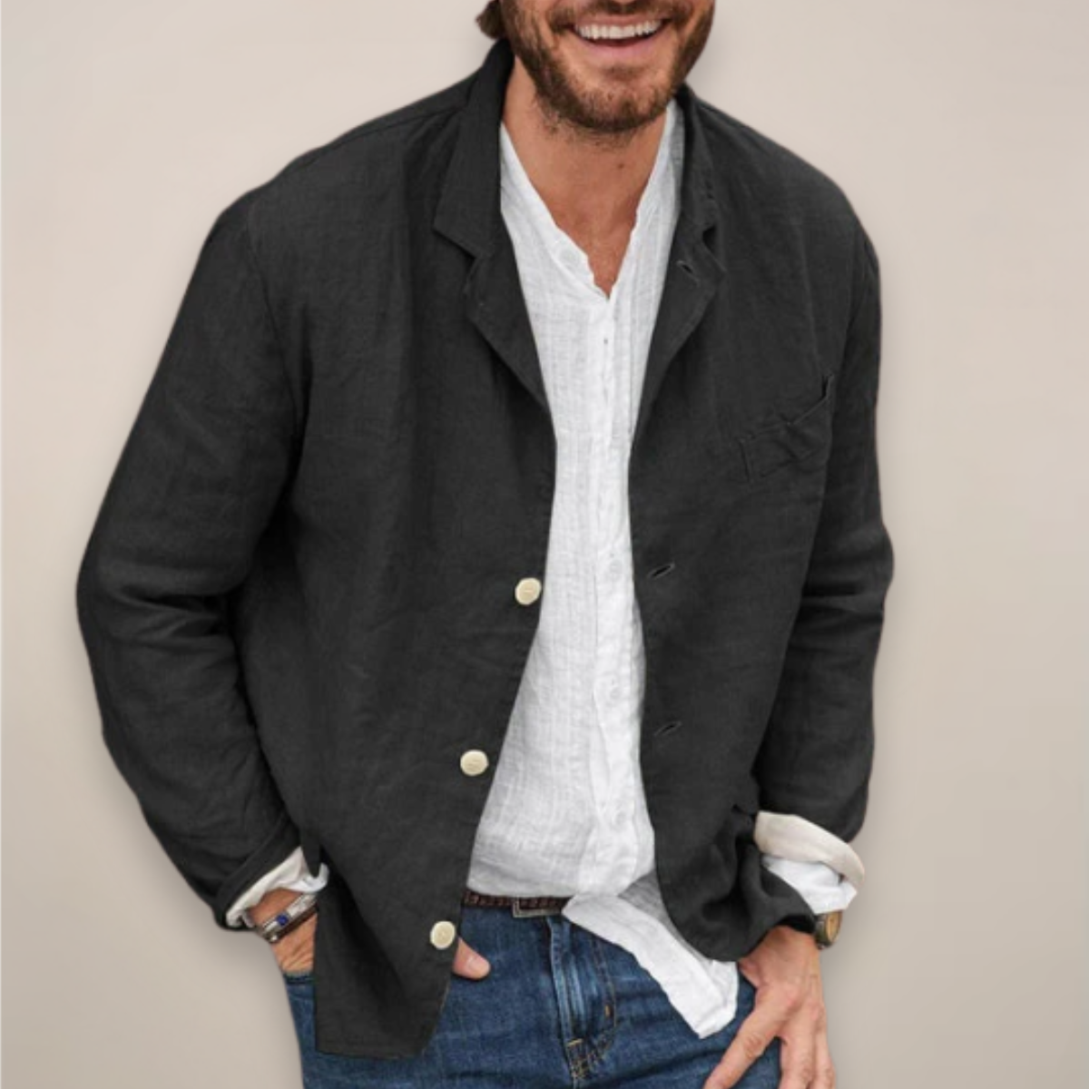 Edward | Linen Blazer in Relaxed Fit