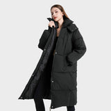 Lana - Classic Long Puffer Coat with Hood