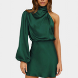 Mara - Mini dress with one-shoulder draping