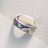 Starry Bond – Van Gogh Rings for Couples