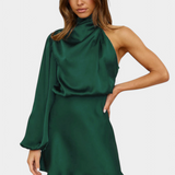 Mara - Mini dress with one-shoulder draping