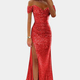 Ariel - Mermaid Dress with Sparkling Gems on Shoulders