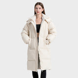 Lana - Classic Long Puffer Coat with Hood