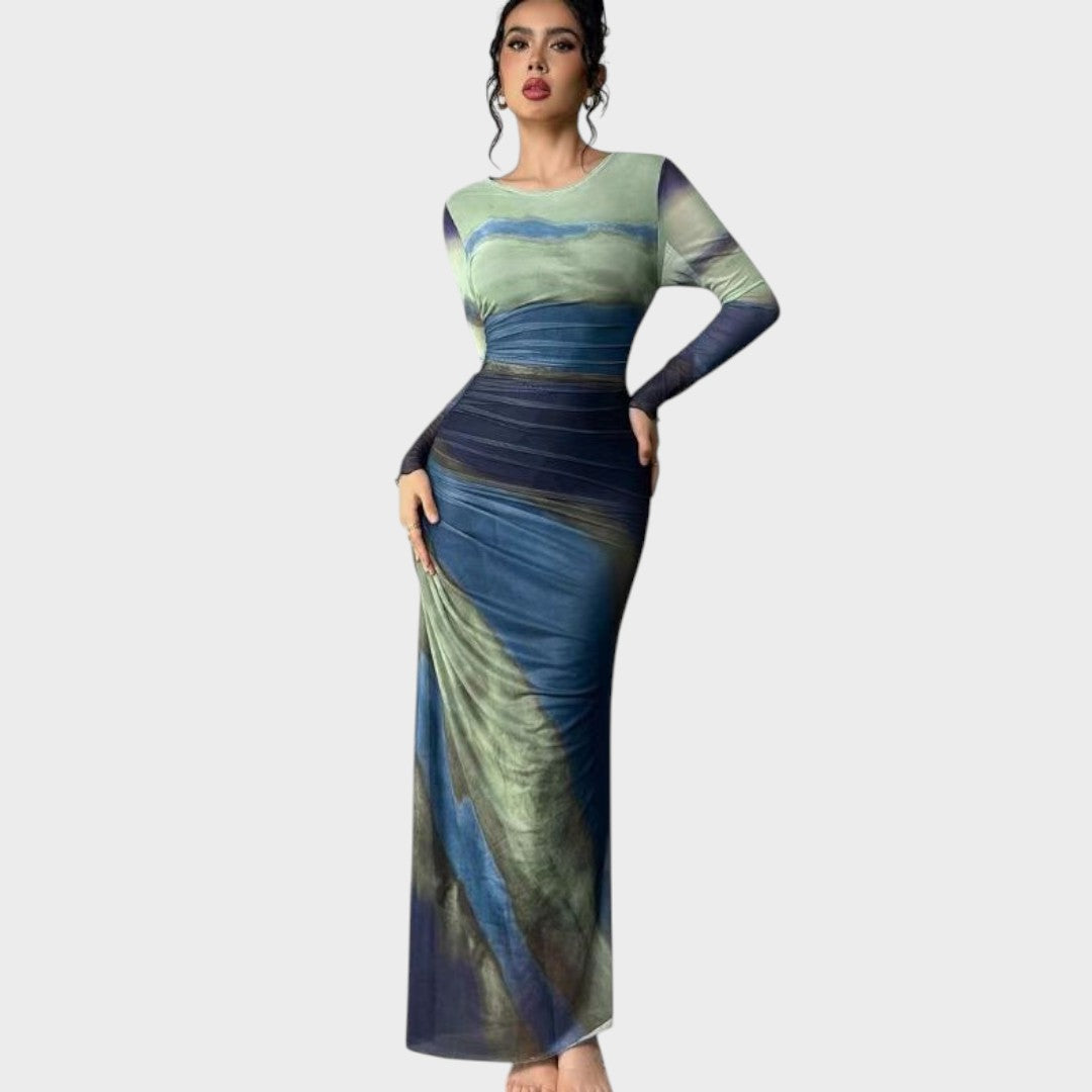 Antonija - Elegant Long Dress with Long Sleeves