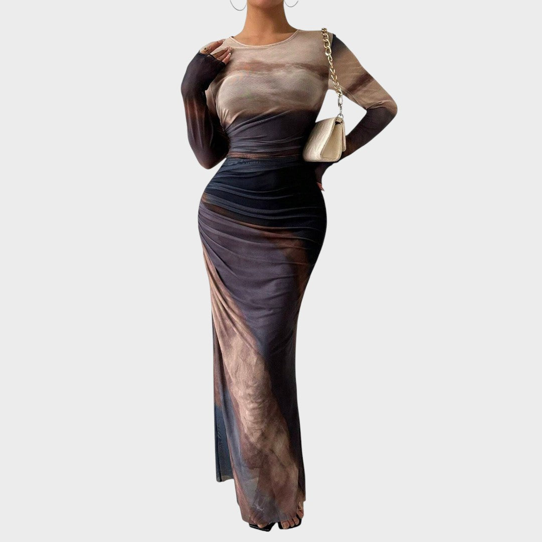 Antonija - Elegant Long Dress with Long Sleeves