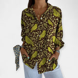 Artistic Linen Shirt with Comfortable Cut