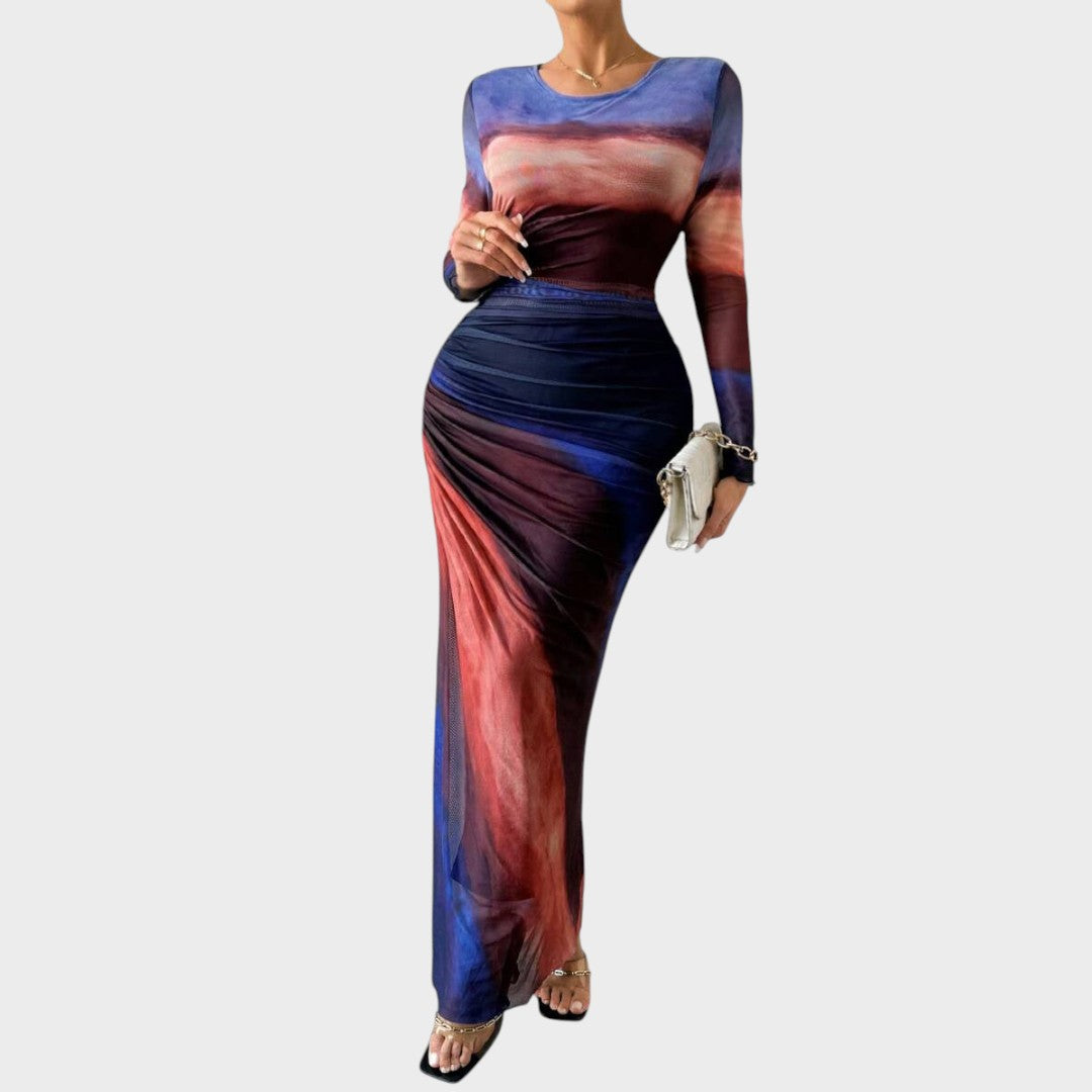 Antonija - Elegant Long Dress with Long Sleeves