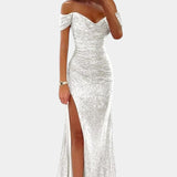 Ariel - Mermaid Dress with Sparkling Gems on Shoulders