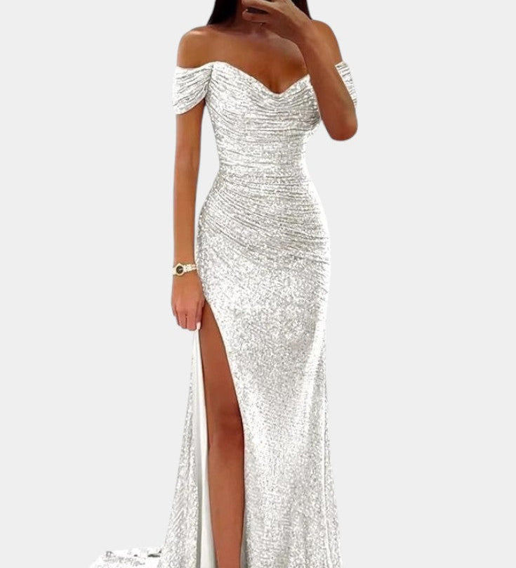 Ariel - Mermaid Dress with Sparkling Gems on Shoulders