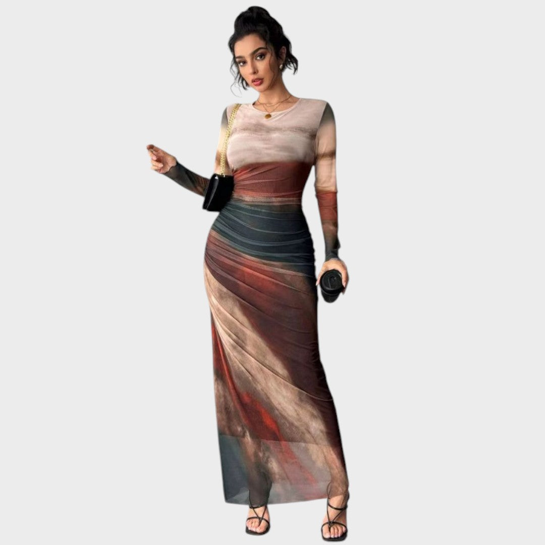 Antonija - Elegant Long Dress with Long Sleeves