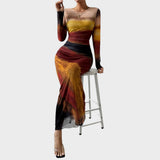 Antonija - Elegant Long Dress with Long Sleeves
