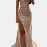 Ariel - Mermaid Dress with Sparkling Gems on Shoulders