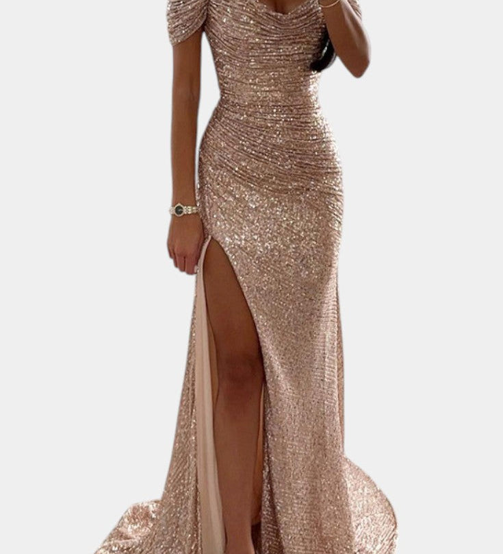 Ariel - Mermaid Dress with Sparkling Gems on Shoulders