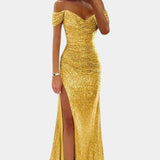Ariel - Mermaid Dress with Sparkling Gems on Shoulders
