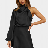 Mara - Mini dress with one-shoulder draping