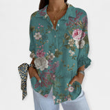 Artistic Linen Shirt with Comfortable Cut