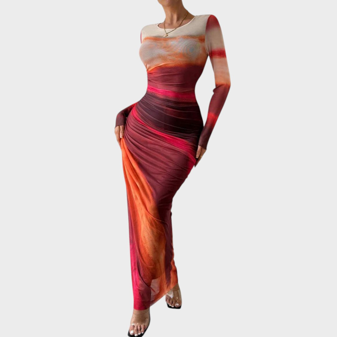 Antonija - Elegant Long Dress with Long Sleeves