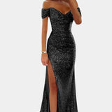 Ariel - Mermaid Dress with Sparkling Gems on Shoulders
