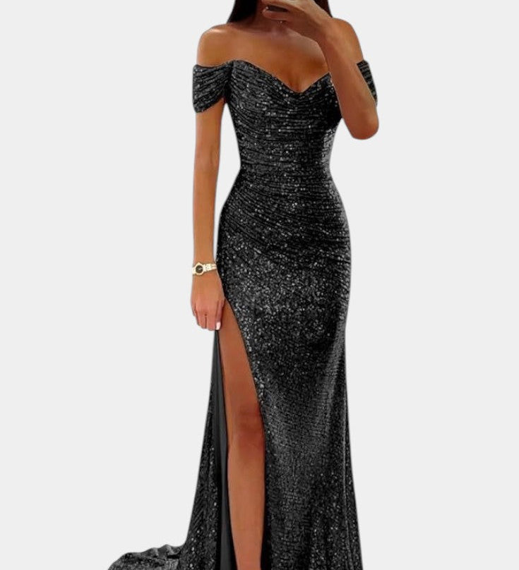 Ariel - Mermaid Dress with Sparkling Gems on Shoulders