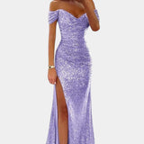 Ariel - Mermaid Dress with Sparkling Gems on Shoulders