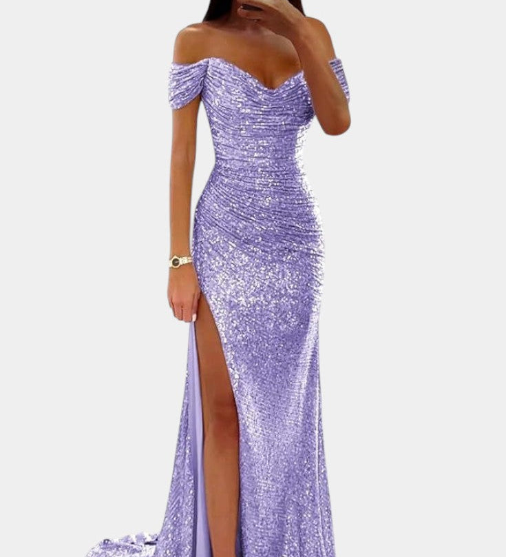 Ariel - Mermaid Dress with Sparkling Gems on Shoulders