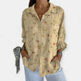 Artistic Linen Shirt with Comfortable Cut