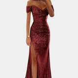 Ariel - Mermaid Dress with Sparkling Gems on Shoulders