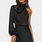 Mara - Mini dress with one-shoulder draping