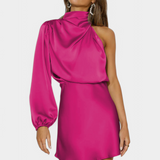 Mara - Mini dress with one-shoulder draping