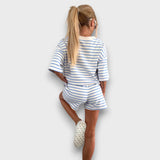 Set of T-shirt and shorts with graphic print