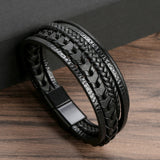 Ragnar Band - Leather Braided Viking Bracelet