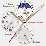 Luxury Quartz Watch with Leather Strap