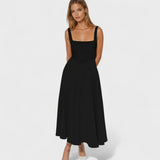 Maribel – Midi Dress with Square Neckline