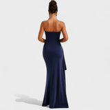 Ema - Long Strapless Evening Dress